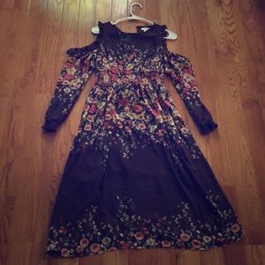 Purple Floral Maxi Dress